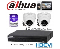 2 HDCVI kamerų 2MP su 1TB HDD komplektas 